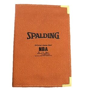 Spalding NBA Basketball Texture Folio Notepad Holder Office Memo Pad Cover